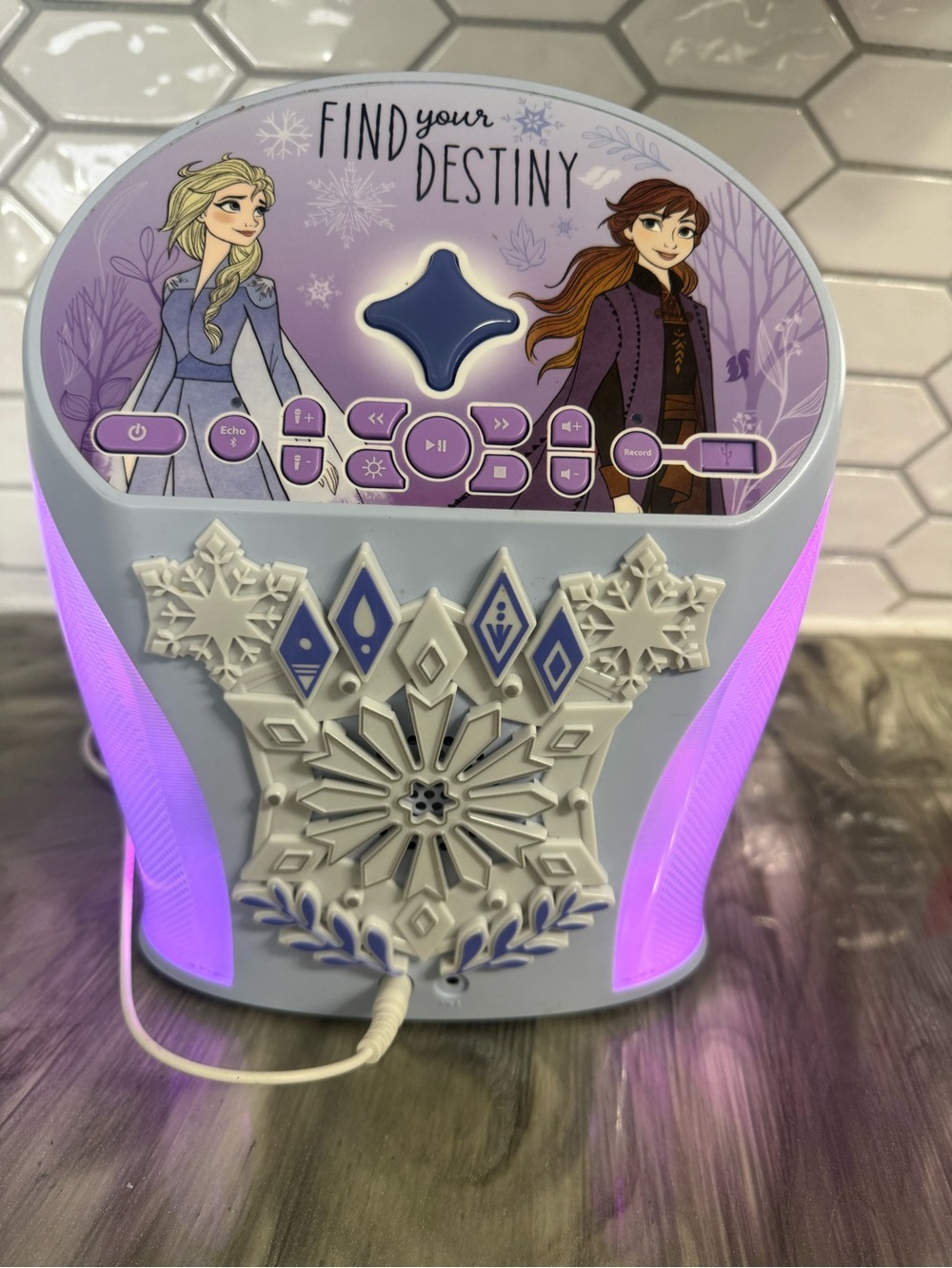 Find Your Destiny Kids Speaker with Purple LED Lights - Frozen Theme
